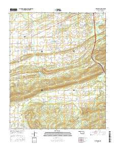 Pittsburg Oklahoma Current topographic map, 1:24000 scale, 7.5 X 7.5 Minute, Year 2016
