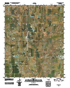 Pocasset Oklahoma Historical topographic map, 1:24000 scale, 7.5 X 7.5 Minute, Year 2009