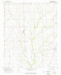 Pocasset Oklahoma Historical topographic map, 1:24000 scale, 7.5 X 7.5 Minute, Year 1966