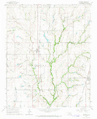 Pocasset Oklahoma Historical topographic map, 1:24000 scale, 7.5 X 7.5 Minute, Year 1966