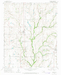 Pocasset Oklahoma Historical topographic map, 1:24000 scale, 7.5 X 7.5 Minute, Year 1966