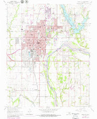 Ponca City Oklahoma Historical topographic map, 1:24000 scale, 7.5 X 7.5 Minute, Year 1968