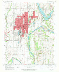 Ponca City Oklahoma Historical topographic map, 1:24000 scale, 7.5 X 7.5 Minute, Year 1968