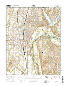 Ponca City Oklahoma Current topographic map, 1:24000 scale, 7.5 X 7.5 Minute, Year 2016