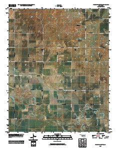Porcupine Butte Oklahoma Historical topographic map, 1:24000 scale, 7.5 X 7.5 Minute, Year 2009