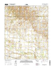 Porcupine Butte Oklahoma Current topographic map, 1:24000 scale, 7.5 X 7.5 Minute, Year 2016