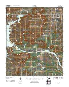 Porum Oklahoma Historical topographic map, 1:24000 scale, 7.5 X 7.5 Minute, Year 2012