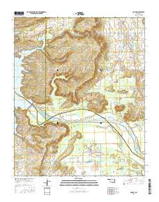 Porum Oklahoma Current topographic map, 1:24000 scale, 7.5 X 7.5 Minute, Year 2016