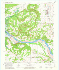 Porum Oklahoma Historical topographic map, 1:24000 scale, 7.5 X 7.5 Minute, Year 1963