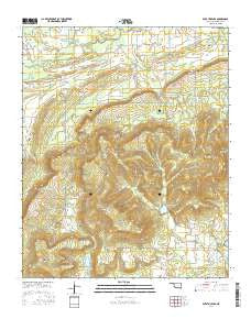 Potato Peaks Oklahoma Current topographic map, 1:24000 scale, 7.5 X 7.5 Minute, Year 2016