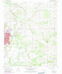 Poteau East Oklahoma Historical topographic map, 1:24000 scale, 7.5 X 7.5 Minute, Year 1968