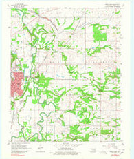 Poteau East Oklahoma Historical topographic map, 1:24000 scale, 7.5 X 7.5 Minute, Year 1968