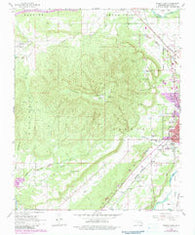 Poteau West Oklahoma Historical topographic map, 1:24000 scale, 7.5 X 7.5 Minute, Year 1968