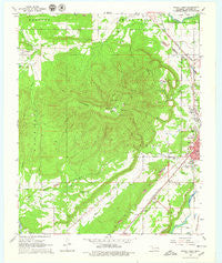 Poteau West Oklahoma Historical topographic map, 1:24000 scale, 7.5 X 7.5 Minute, Year 1968