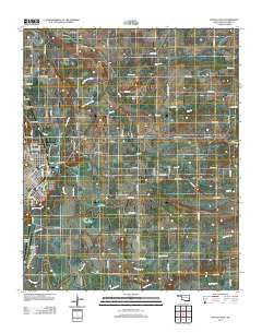 Poteau East Oklahoma Historical topographic map, 1:24000 scale, 7.5 X 7.5 Minute, Year 2012