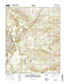Poteau East Oklahoma Current topographic map, 1:24000 scale, 7.5 X 7.5 Minute, Year 2016