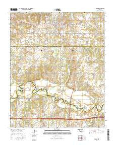 Prague Oklahoma Current topographic map, 1:24000 scale, 7.5 X 7.5 Minute, Year 2016