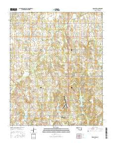 Prague SW Oklahoma Current topographic map, 1:24000 scale, 7.5 X 7.5 Minute, Year 2016