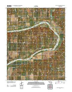 Prettyhair Creek Oklahoma Historical topographic map, 1:24000 scale, 7.5 X 7.5 Minute, Year 2012