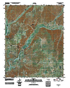 Proctor Oklahoma Historical topographic map, 1:24000 scale, 7.5 X 7.5 Minute, Year 2010