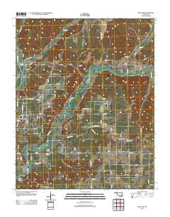 Proctor Oklahoma Historical topographic map, 1:24000 scale, 7.5 X 7.5 Minute, Year 2012