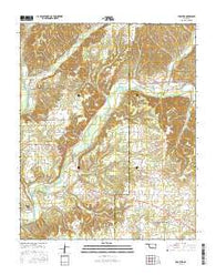 Proctor Oklahoma Current topographic map, 1:24000 scale, 7.5 X 7.5 Minute, Year 2016
