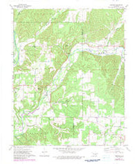 Proctor Oklahoma Historical topographic map, 1:24000 scale, 7.5 X 7.5 Minute, Year 1972