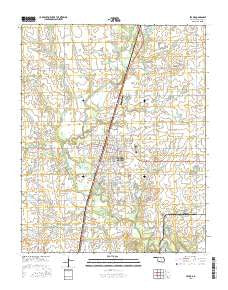 Pryor Oklahoma Current topographic map, 1:24000 scale, 7.5 X 7.5 Minute, Year 2016