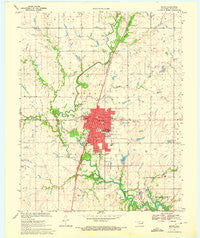 Pryor Oklahoma Historical topographic map, 1:24000 scale, 7.5 X 7.5 Minute, Year 1970