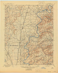 Pryor Oklahoma Historical topographic map, 1:125000 scale, 30 X 30 Minute, Year 1901