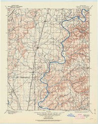 Pryor Oklahoma Historical topographic map, 1:125000 scale, 30 X 30 Minute, Year 1896