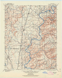 Pryor Oklahoma Historical topographic map, 1:125000 scale, 30 X 30 Minute, Year 1896