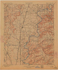 Pryor Oklahoma Historical topographic map, 1:125000 scale, 30 X 30 Minute, Year 1901