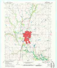 Pryor Oklahoma Historical topographic map, 1:24000 scale, 7.5 X 7.5 Minute, Year 1970