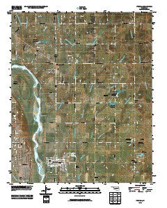 Purcell Oklahoma Historical topographic map, 1:24000 scale, 7.5 X 7.5 Minute, Year 2010