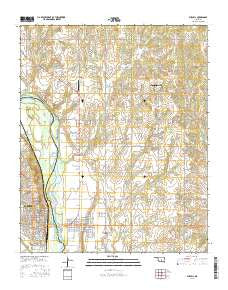 Purcell Oklahoma Current topographic map, 1:24000 scale, 7.5 X 7.5 Minute, Year 2016