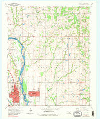 Purcell Oklahoma Historical topographic map, 1:24000 scale, 7.5 X 7.5 Minute, Year 1965