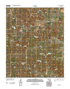 Purdy Oklahoma Historical topographic map, 1:24000 scale, 7.5 X 7.5 Minute, Year 2012