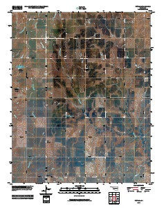 Putnam Oklahoma Historical topographic map, 1:24000 scale, 7.5 X 7.5 Minute, Year 2010