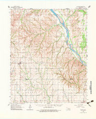 Putnam Oklahoma Historical topographic map, 1:62500 scale, 15 X 15 Minute, Year 1962