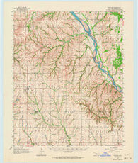 Putnam Oklahoma Historical topographic map, 1:62500 scale, 15 X 15 Minute, Year 1962