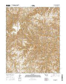 Putnam NW Oklahoma Current topographic map, 1:24000 scale, 7.5 X 7.5 Minute, Year 2016