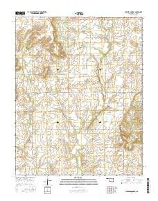 Pyramid Corners Oklahoma Current topographic map, 1:24000 scale, 7.5 X 7.5 Minute, Year 2016