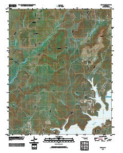 Qualls Oklahoma Historical topographic map, 1:24000 scale, 7.5 X 7.5 Minute, Year 2010
