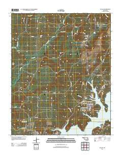 Qualls Oklahoma Historical topographic map, 1:24000 scale, 7.5 X 7.5 Minute, Year 2012