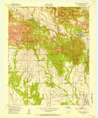Quanah Mountain Oklahoma Historical topographic map, 1:24000 scale, 7.5 X 7.5 Minute, Year 1949