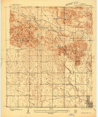 Quanah Mountain Oklahoma Historical topographic map, 1:24000 scale, 7.5 X 7.5 Minute, Year 1937