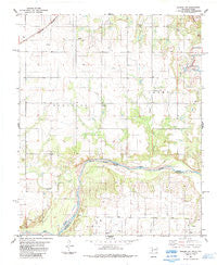 Quanah NE Oklahoma Historical topographic map, 1:24000 scale, 7.5 X 7.5 Minute, Year 1984