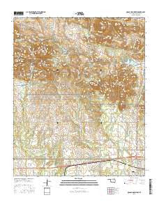 Quanah Mountain Oklahoma Current topographic map, 1:24000 scale, 7.5 X 7.5 Minute, Year 2016
