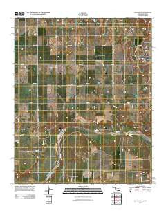 Quanah NE Oklahoma Historical topographic map, 1:24000 scale, 7.5 X 7.5 Minute, Year 2012